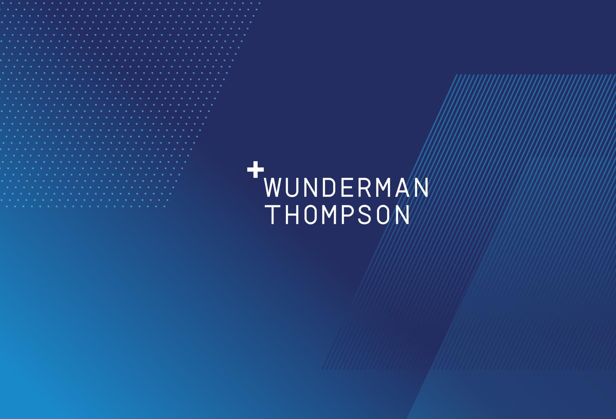 blue to navy full bleed gradient with Wunderman Thompson Logo