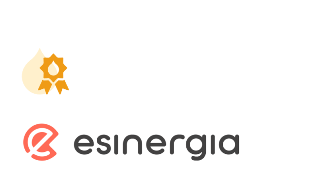 ESinergia logo with a yellow award badge