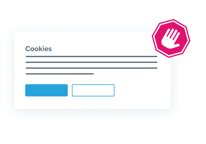 Stylized product UI with a modal for site cookies