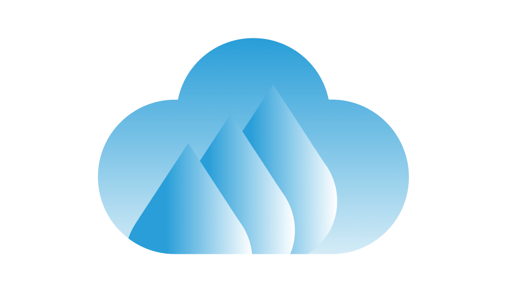 Drupal Cloud Logo with dollar signs percentage signs and upward arrows around it