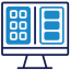 Illustration of two different layouts on a computer screen