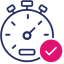 illustration of a stop watch with a check mark
